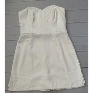 Lilly Pulitzer Kylo Strapless Skirted Romper  Resort White Sz 8 NWT $228
